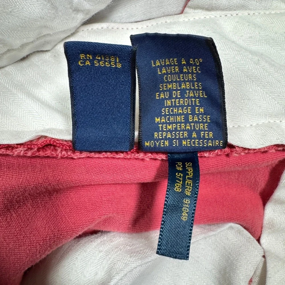Polo Ralph Lauren Mens Tag 33x32 Fit 31x29 Coral Slim Fit Chino Pants Preppy